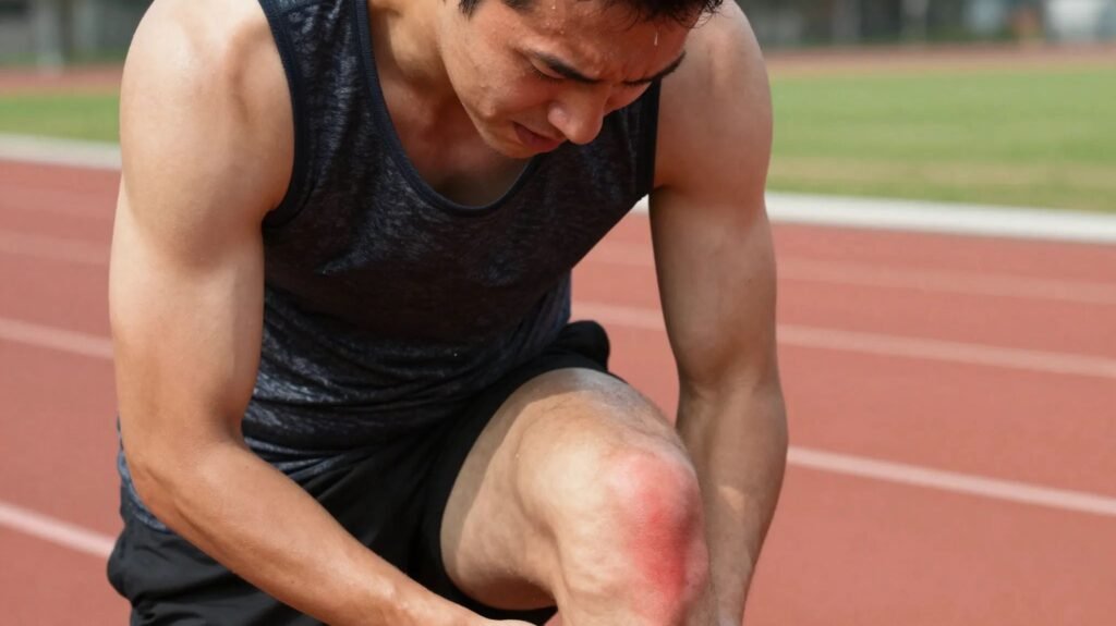 Douleur au genou après traumatisme sportif entorse